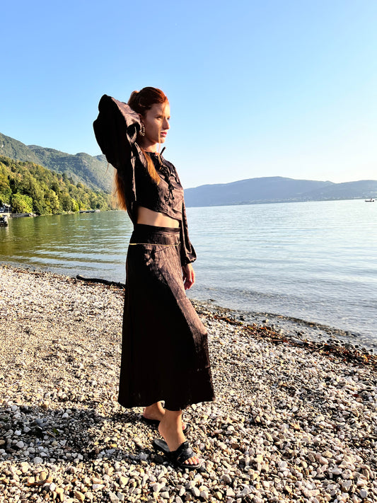 🌸Jupe effet satin « ÉCLIPSE »