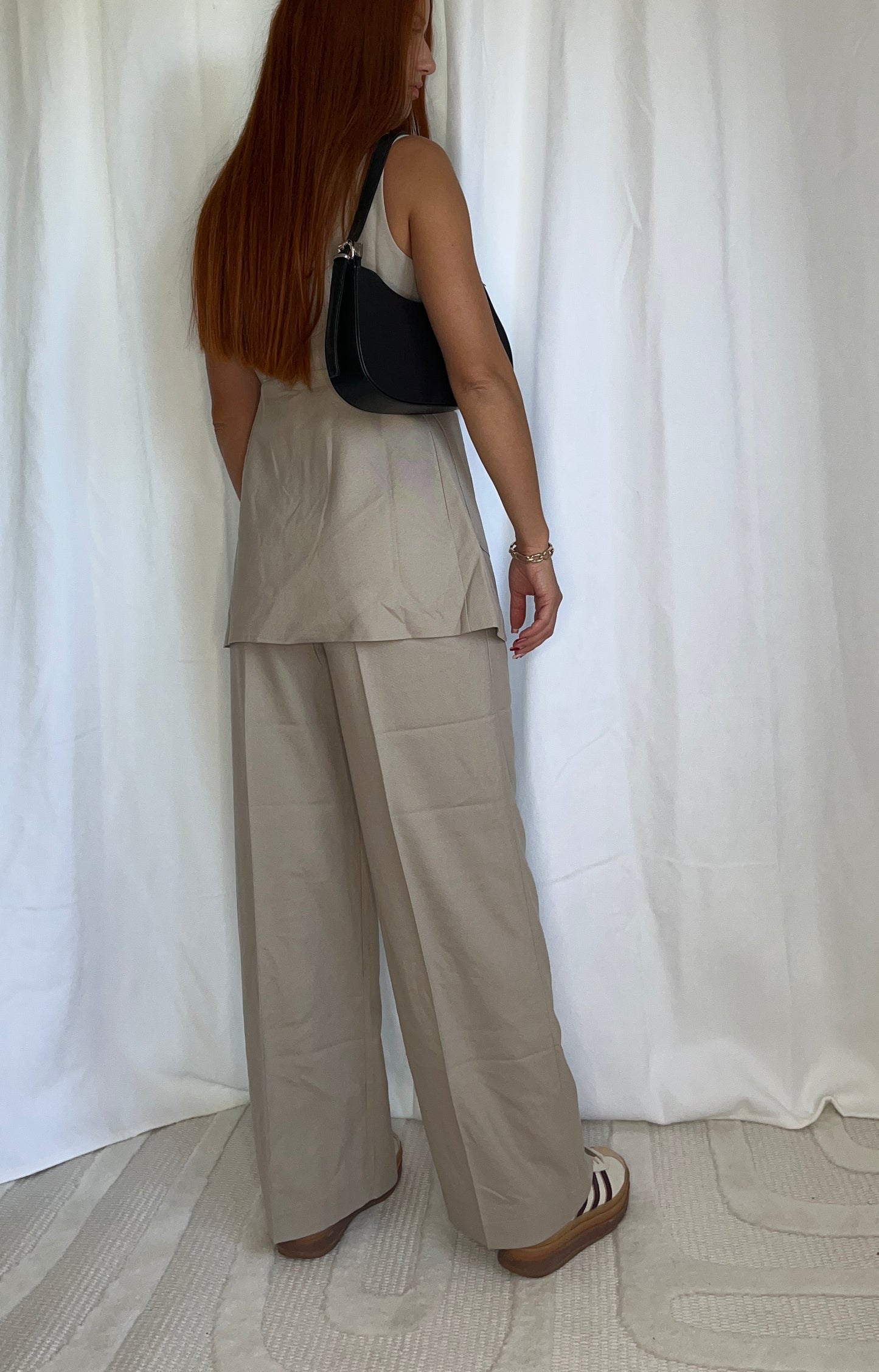 Pantalon Éloane – Pantalon femme coupe tailleur chic, droit et fluide