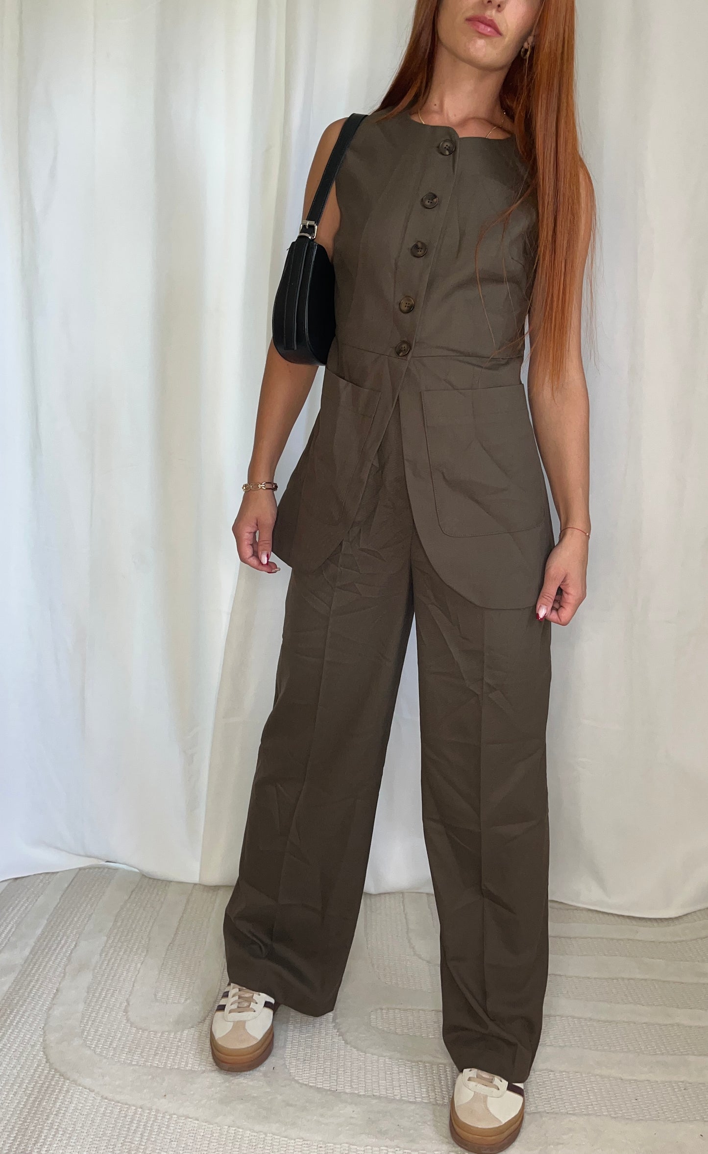 Pantalon Éloane – Pantalon femme coupe tailleur chic, droit et fluide