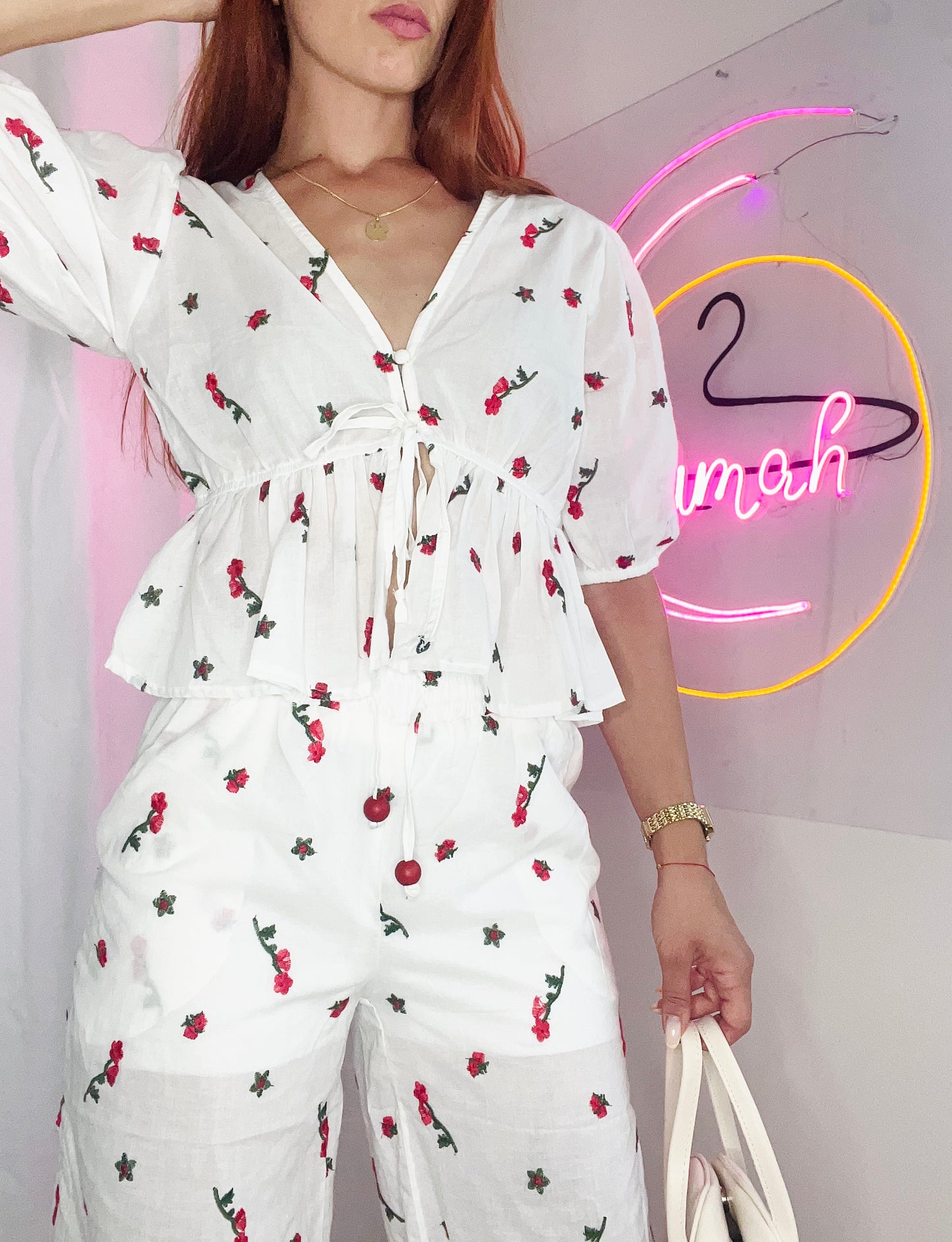 Ensemble Fiorella – Haut noué & Pantalon fluide