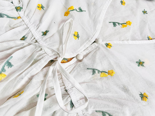 Blouse Limoncella – Broderies & Manches Bouffantes